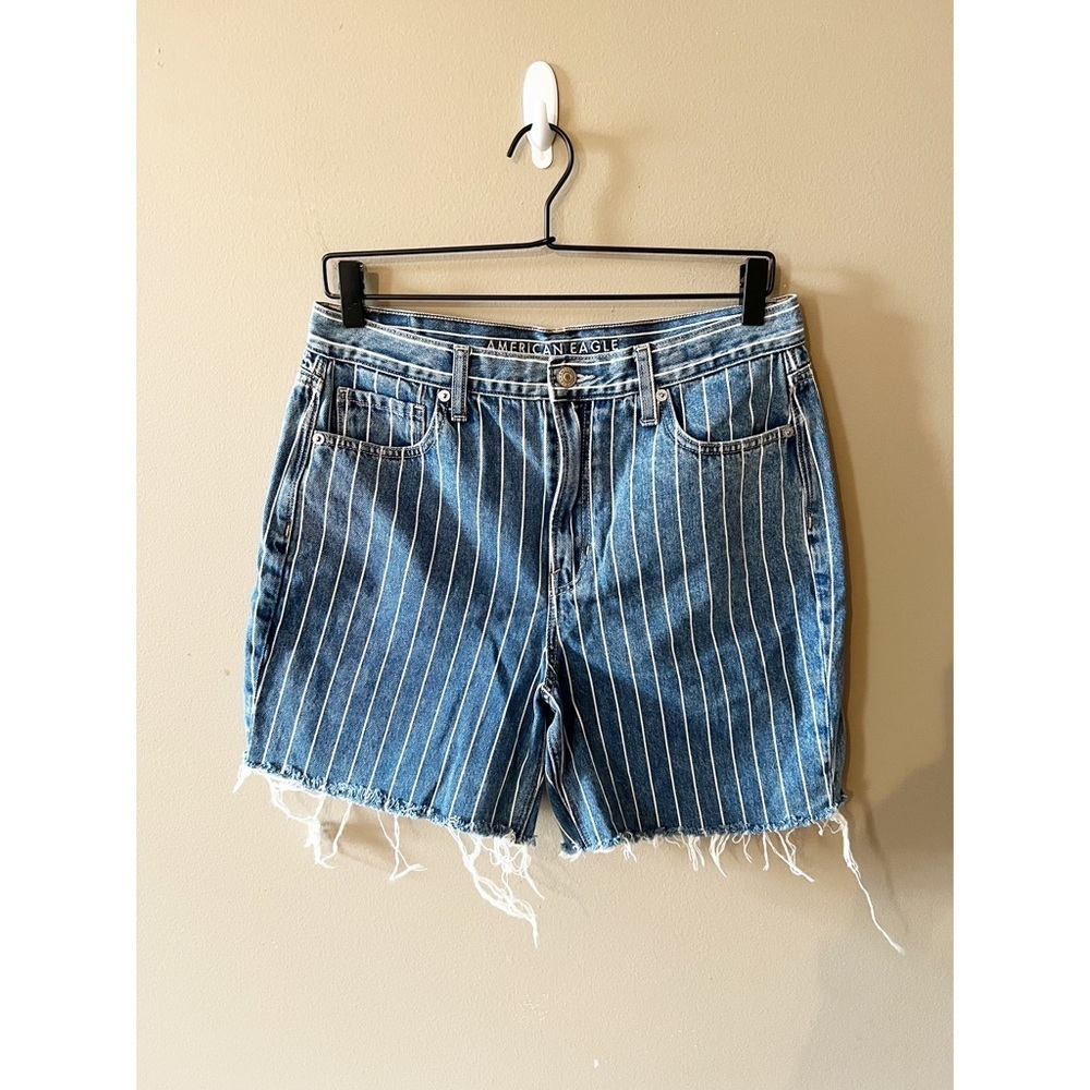 American Eagle Outfitters Striped Mom Shorts - Picture 1 of 6